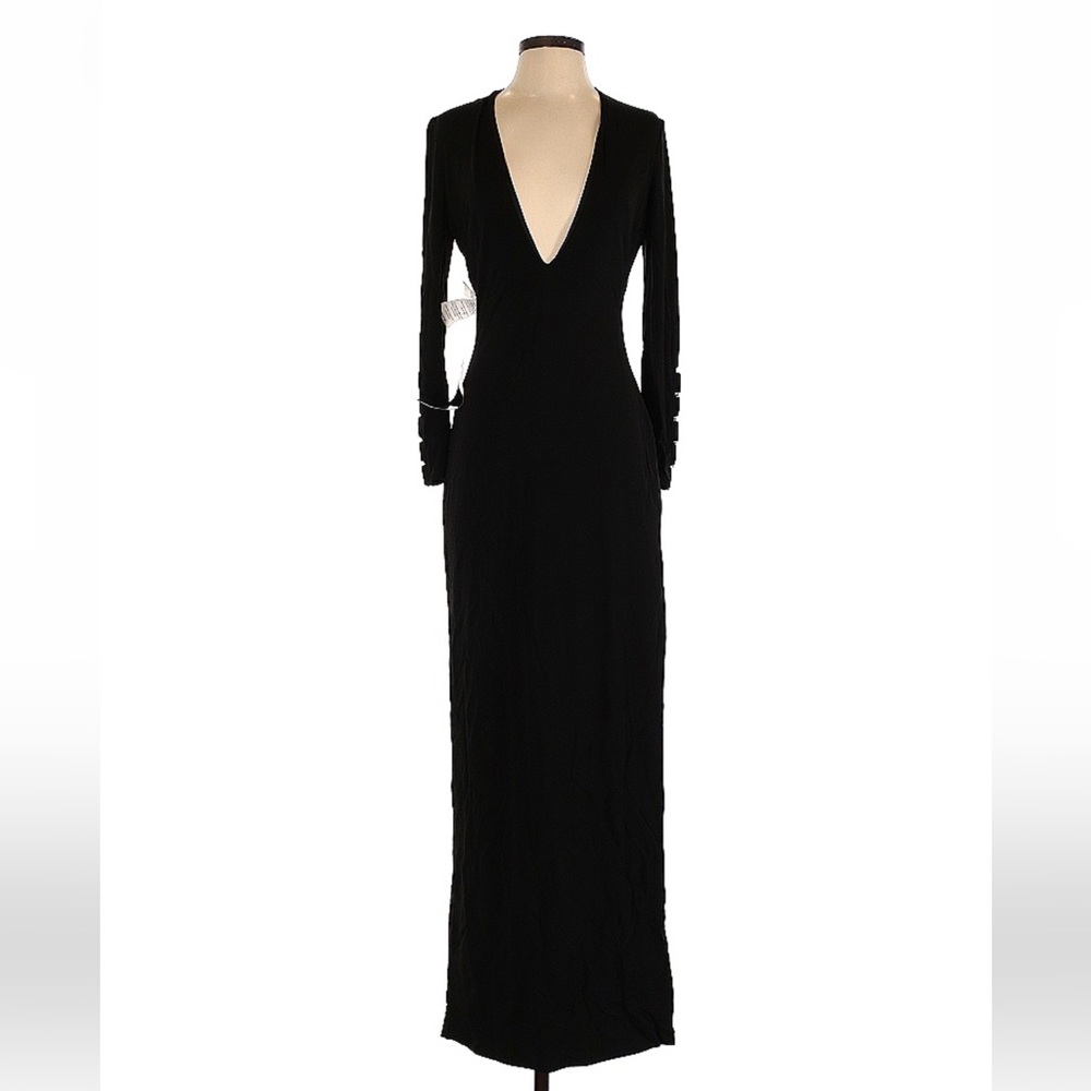 Black and gold Bebe cocktail dress